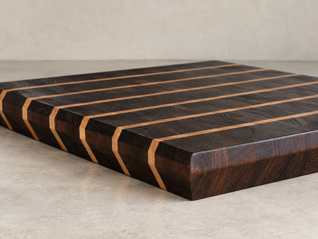 Striped Walnut End-Grain Butcher Block