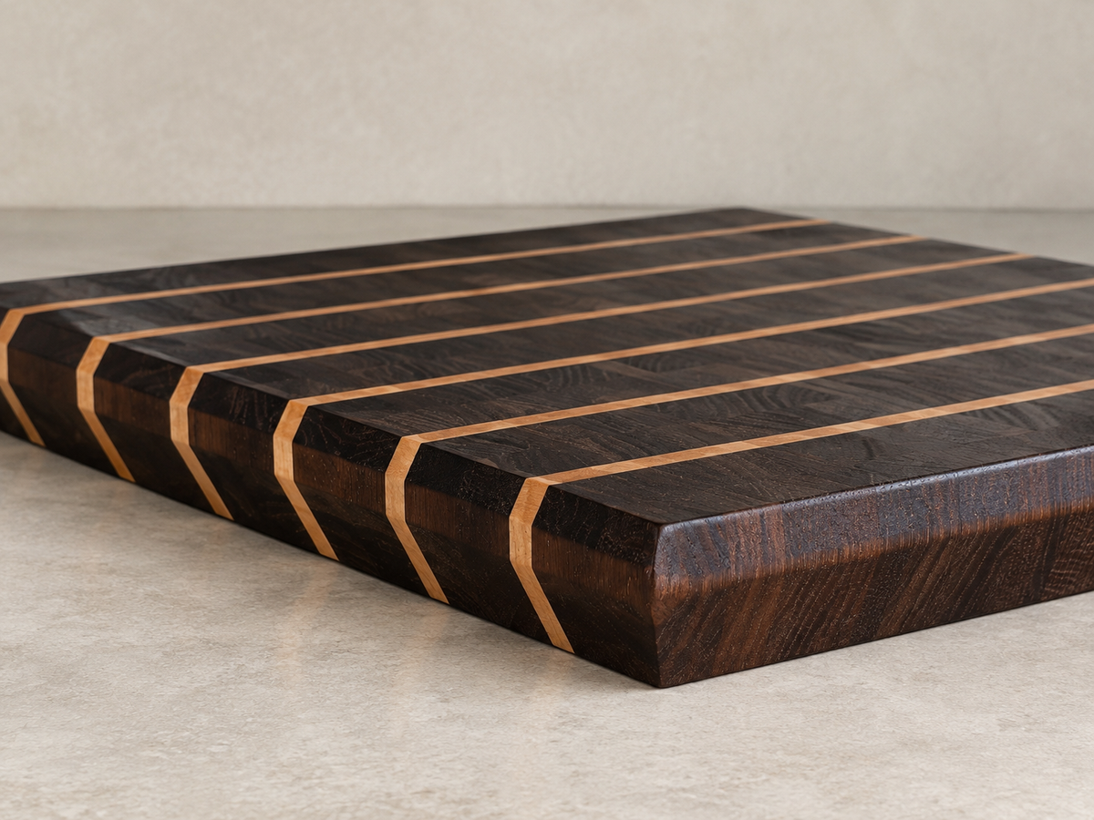 Striped Walnut End-Grain Butcher Block
