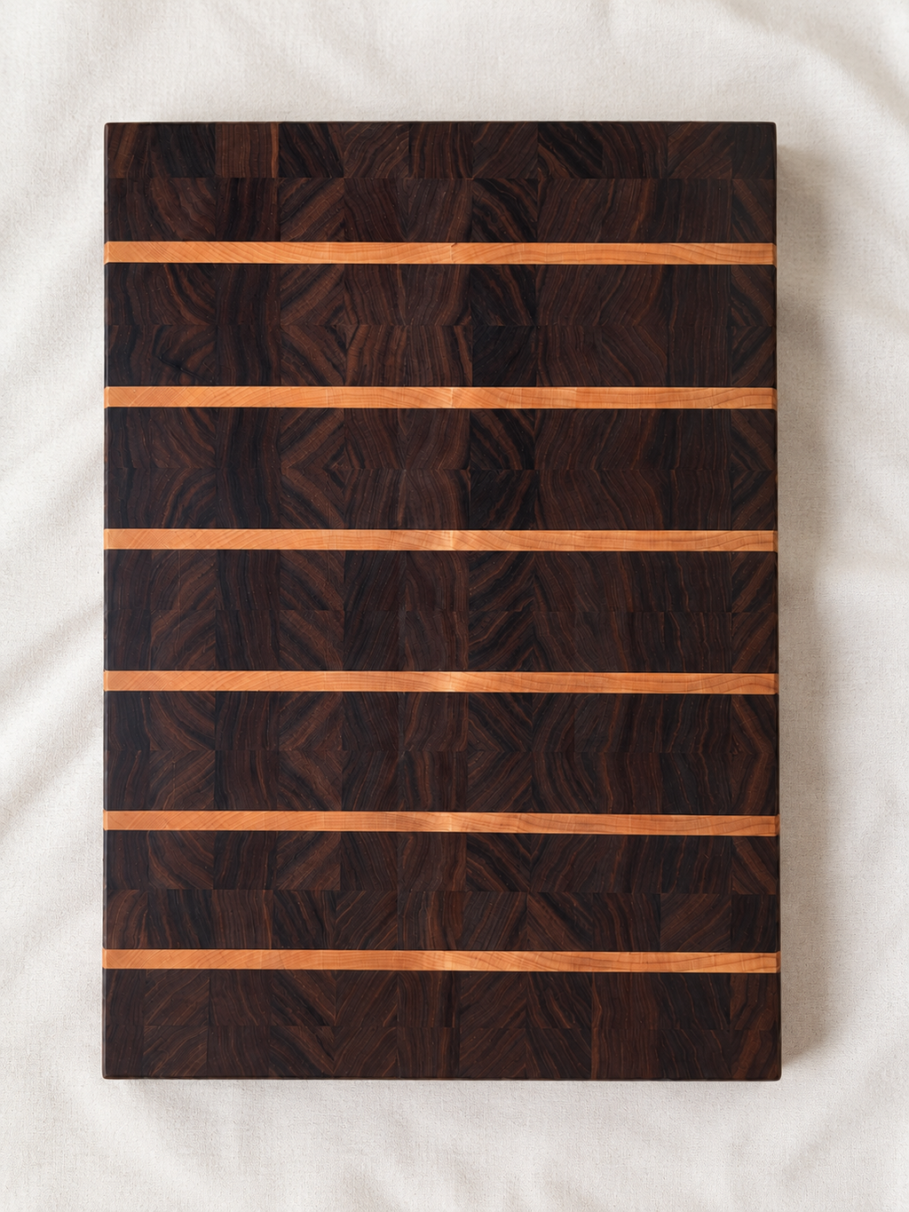 Striped Walnut End-Grain Cutting Board