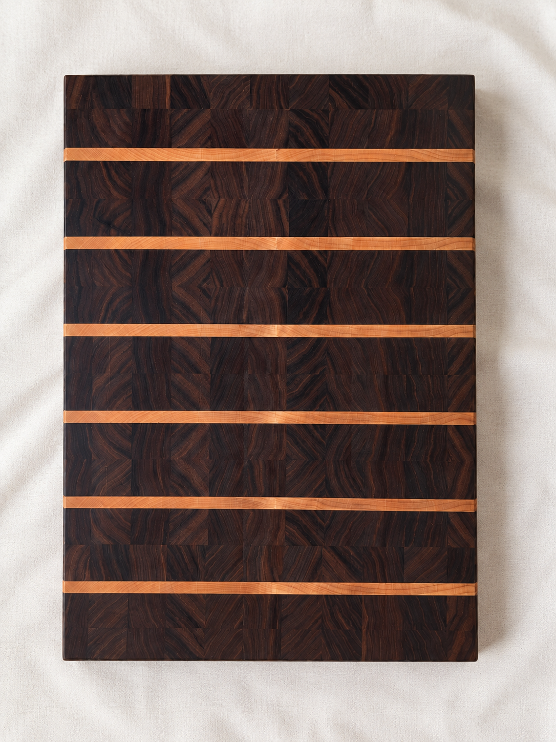 Striped Walnut End-Grain Cutting Board