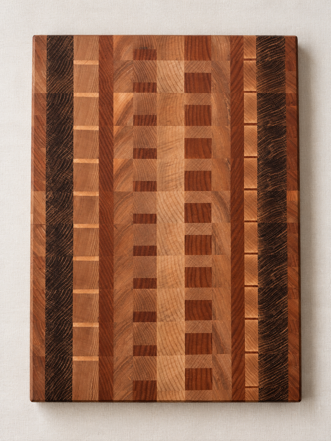 One-of-a-Kind Decorative End-Grain Wooden Tray